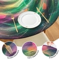 thumbnail image 4 of Colorful Spiral Pattern Round Fitted Tablecloth with Elastic Edge,Dining Table Cover Waterproof,Outdoor Round Tablecloth for Camping,Dining,Indoor and Outdoor, 4 of 7