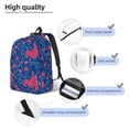 thumbnail image 3 of Disketp Chicken and Rooster Mochila de Lona Estampada, Mochila Escolar de Viaje Ligera para Estudiantes y Portátil-Small, 3 of 5
