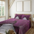 thumbnail image 2 of Ambesonne Nature Fitted & Top Sheet Set with Shams, Spring Landscape Floral, Purple Grey, 2 of 7