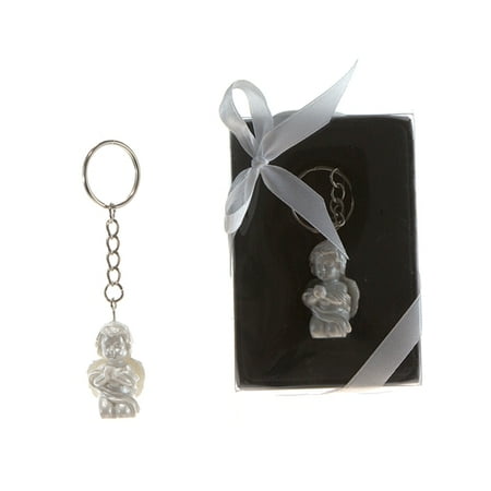 Baby Angel Kneeling Key Chain - White (48 Units Included)