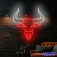 thumbnail image 4 of Handmadetneonsign Bull Head Neon Sign, Bull Horn Wal Art, Bull Animal Home Wall Decor 041798, 4 of 5