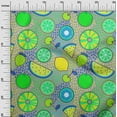 thumbnail image 3 of oneOone Georgette Viscose Medium Yellow Fabric Tropical Fruit Fabric For Sewing Printed Craft Fabric By The Yard 42 Inch Wide, 3 of 6
