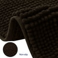 thumbnail image 6 of Subrtex Chenille Bathroom Rugs Soft Non-Slip Super Water Absorbing Shower Mats, 20"x32", Chocolate, 6 of 7