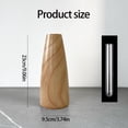thumbnail image 3 of Multifunctional Zen-Style Wooden Vase - Artisanal Floral Container with Sturdy Base, for Bookshelf or Elegant Home Office Decor, 3 of 8