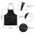 thumbnail image 3 of Math Equations Chemical Structures Black Pattern Kids Aprons for Girls and Boys,Adjustable Neck Strap Toddler Aprons for Kids Cooking Baking, 3 of 6