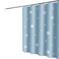 thumbnail image 5 of Cortina de ducha para el hogar con descuento, cortina de ducha de poliéster con estampado de copos de nieve gruesos para baño, repelente al agua, a prueba de moho (120cm * 200cm) JAMW Sencillez, 5 of 5