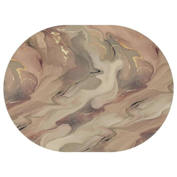 Oval Waterproof Tablecloth Marble Reusable Indoor/Outdoor Durable Table Cover 54 Inch X 72 Inch