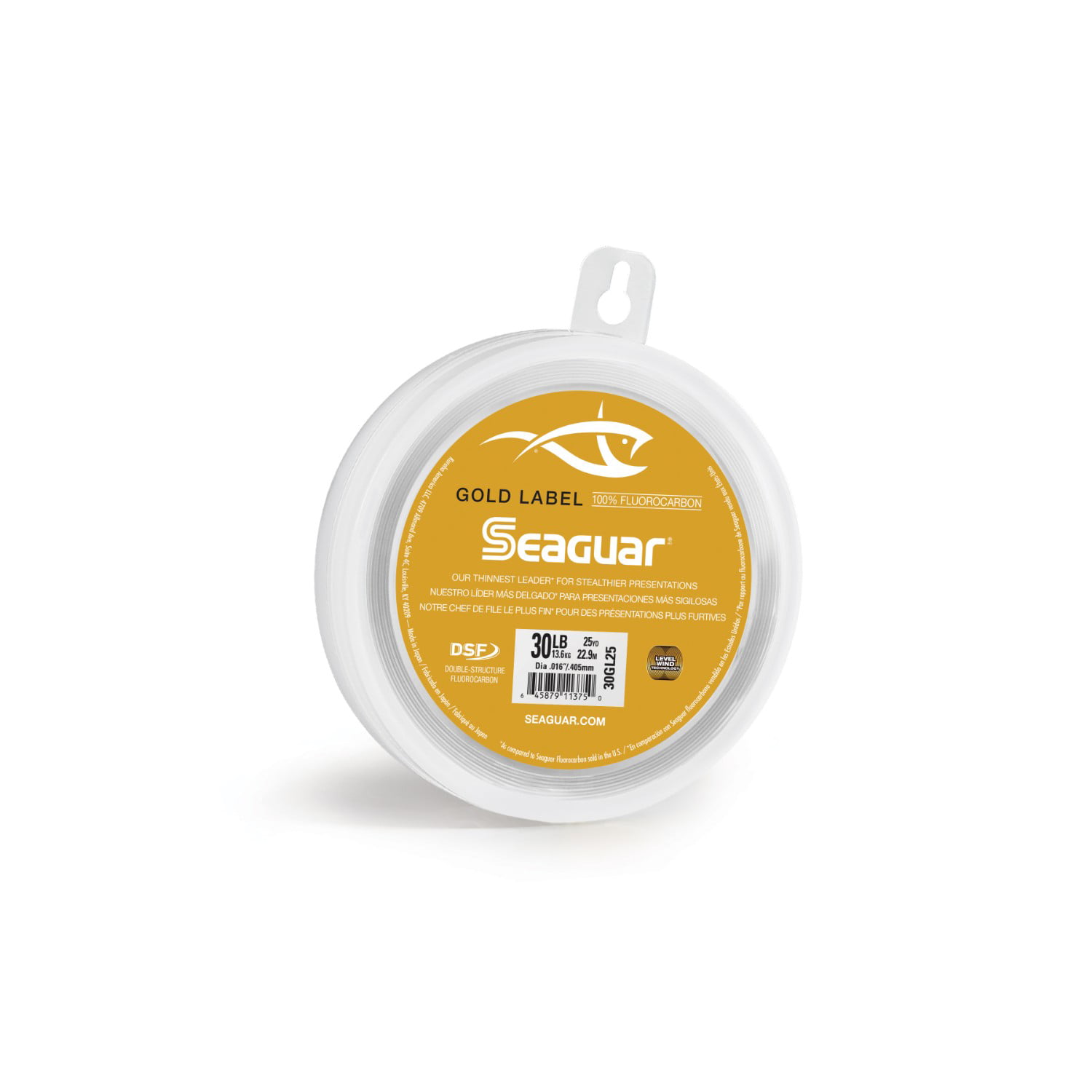Seaguar Gold Label 100% Fluorocarbon Fishing Line (DSF), 25Yds, 40 Lbs  Line/Weight, Gold -40GL25 