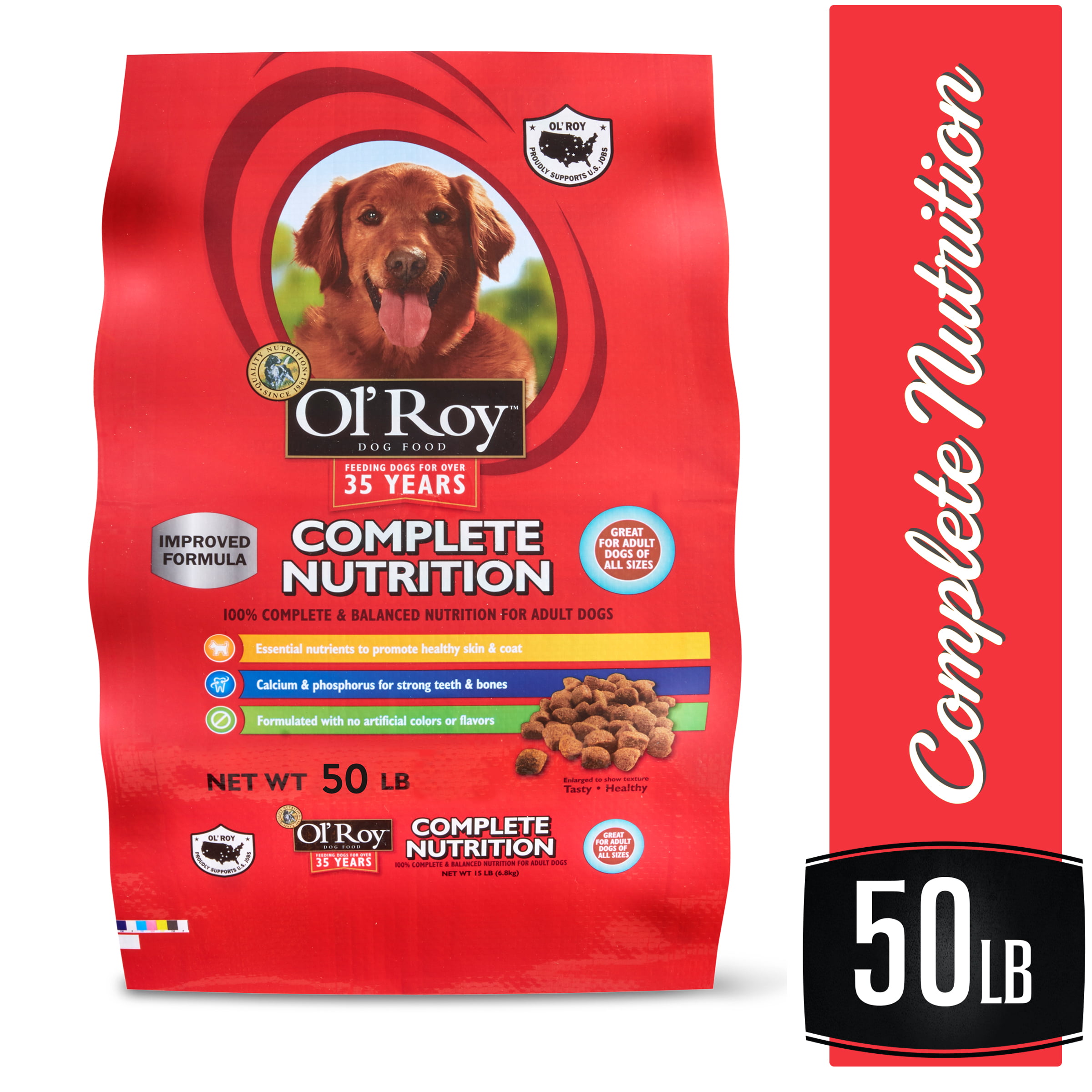 Ol' Roy Complete Nutrition Dry Dog Food, 50 lb - Walmart.com