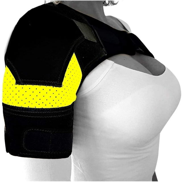 Shoulder Brace with Pressure Pad Neoprene Shoulder Support Shoulder Pain Ice Pack Shoulder Compression Sleeve (Color : Black, Size : Large)