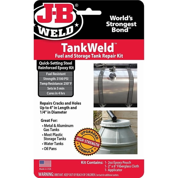 J-B Weld 2110 Metal Fuel Tank Repair Kit , Gray