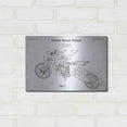 thumbnail image 3 of Luxe Metal Art 'Motocycle Blueprint Patent White' Metal Wall Art, 16"x12", 3 of 9