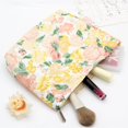 thumbnail image 3 of LAICAIW Travel Makeup Bags Large Zipper Pouch, Peony Yellow, 3 of 7