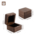 thumbnail image 2 of Caja De Madera Nogal Para Un Anillos De Boda O Compromiso CAFE NEGRO, 2 of 5