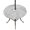 Gray, variant on Round Outdoor Tablecloth with Umbrella Hole and Zipper, Gray Palm Tree Tablecloth with Elastic Waterproof, Summer Tropical Plants Leaves Vintage Flowers Patio Table Covers for 31" - 35" Pool Tables