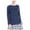 Blue - hthrnavy, variant on Max Studio London Womens Scoop -Neck Pullover Sweater, Grey, Large