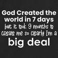 thumbnail image 2 of RedBarn Unisex Black Half Sleeves Cotton God Created The World in 7 Days Funny T Shirt, 2 of 3