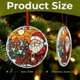thumbnail image 2 of Red Santa Claus with A White Beard Crystal Glass Christmas Ornament Holiday Present Ideas Christmas Village House Christmas Decorative Hanging Ornaments, 2 of 8