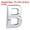 Letter B, variant on Unique Bargains 2.76 Inch ABS Self Adhesive House Letter G Plating Silver Tone 2 Pack