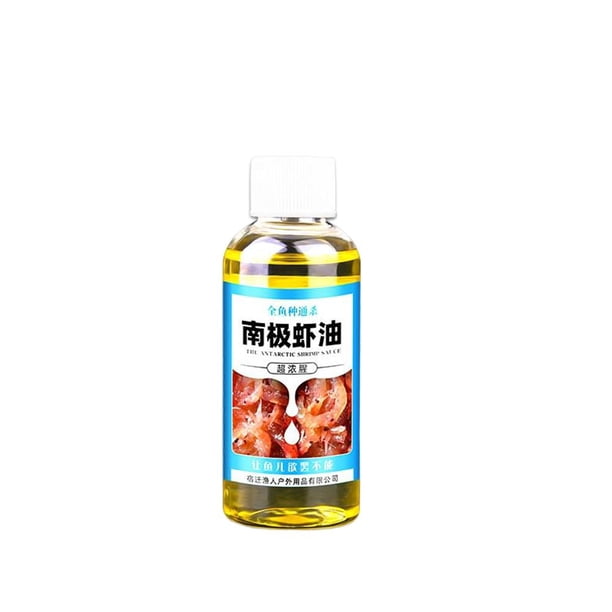 60ml/100ml Aceite de cebo de camarones Aceite de aroma de cebo duradero para artes de pesca (60ml) Sywqhk Para Estrenar