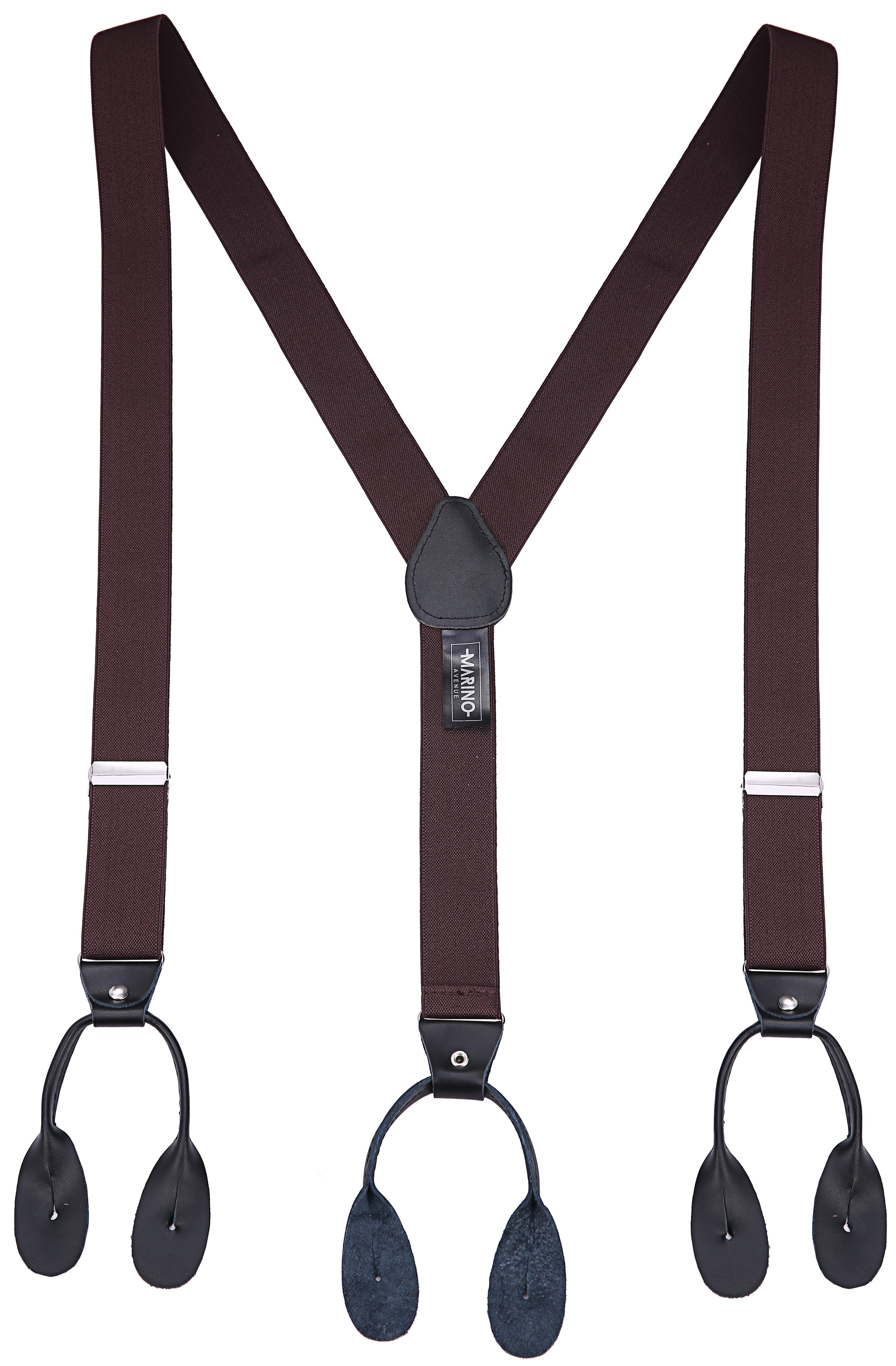 Marino Avenue Marino Mens Elastic Fashion Suspenders 1.25" Wide with