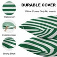 thumbnail image 5 of Outdoor Waterproof Throw Pillow Covers Set of 2 Merry Christmas Decorative Pillowcases Lumbar Outdoor Pillows Cushion Case 20x12 Inch Green And White Stripes Patio Pillows for Couch Sofa Bed Garden, 5 of 9