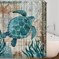 thumbnail image 4 of Ocean Sea Theme Shower Waterproof Shower Curtain Bathroom Decor, 4 of 7