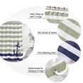 thumbnail image 6 of Striped Anchor Waterproof Fabric Shower Curtain,Navy Blue Nautical Sage Green Geometric Waterproof Fabric Shower Curtain for Bathroom Curtains Bathtubs Shower Curtains with 12 Hooks Long 72x78in, 6 of 8