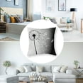 thumbnail image 5 of Dandelion Throw Pillow Cushion Cover, Monochrome Dandelions Blowing in The Wind Fluffy Flower Romance Theme, Decorative Square Accent Pillow Case White Charcoal Grey Set of 2, 5 of 7