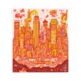 thumbnail image 2 of Cozy Flannel Blanket - Soft Warm and Durable with Vibrant Cityscape Design Perfect for Sofa Travel Bed or Chair, 2 of 5