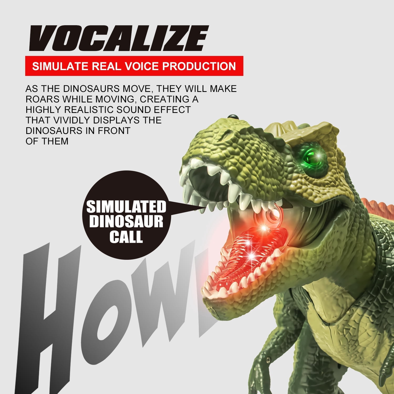 Lvelia Remote Control Dinosaur Toys for Kids,Electronic Interactive Walking Dancing 7 Color Sprays Robot RC Dinosaur Toy with Light & Roar,Birthday Gift for Boys Girls 3 Years+