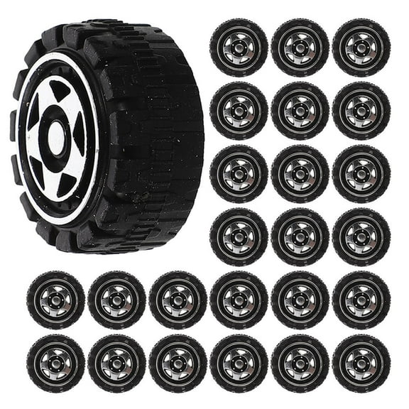 WHAMVOX  30 Pcs Toy Car Tires Kids Small Wheels Truck Toys Toddler Child