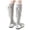 Grey, variant on Girls Knee High Socks Lightweight Knitting Stocking Ruffle Crew Solid Color Long Socks Cut Bow Kids Toddler Dress Sock