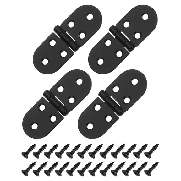 Folding Table Hinge, 4pcs Iron 270 Degree Table Hinges with screws, Black