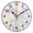 Black, variant on 9.84in Colorful Floral Pattern PVC Canvas Wall and Table Clock with Canvas Texture, Black or Gold Hands