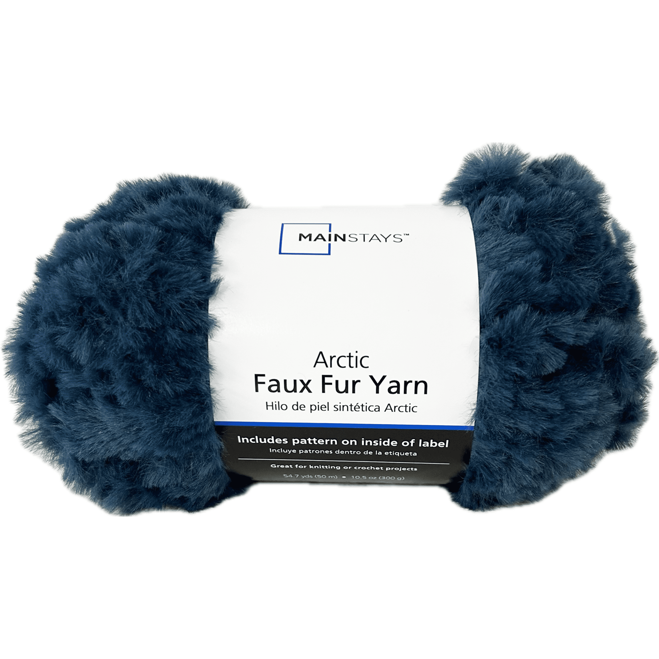 Mainstays Arctic Fur Yarn, 54.7 yd, Turquoise, 100% Polyester, Super Bulky, Pack of 2