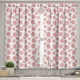 thumbnail image 2 of Ambesonne Vintage Valance & Curtain, Repeating Roses Plain Back, 55"x24", Pastel Pink Blush White, 2 of 7
