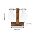 thumbnail image 3 of weibbin Hydroponic Planter Vase Stand Glass Terrarium, Wooden Frame for Home Decor, 3 of 6