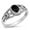 Black Simulated Onyx, variant on CHOOSE YOUR COLOR Women's Simulated Black Onyx Ring .925 Sterling Silver Band CZ Female Size 10