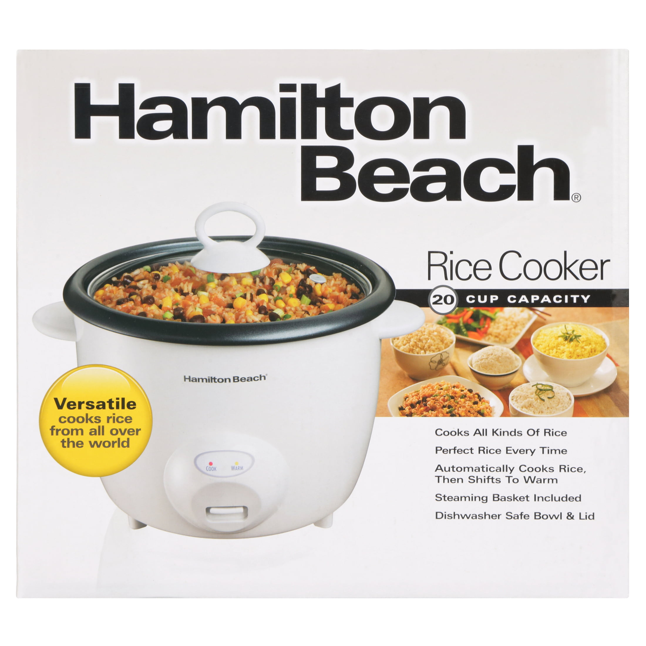 Hamilton Beach Ensemble 20 Cup Rice Cooker and Food Steamer Model# 37528 