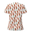 thumbnail image 4 of Naloa Carrot Print T-Shirts Short Sleeve V Neck Tees for Women Fashion Tops Trendy Lightweight Soft Casual Summer Outfits Clothes, 4 of 5