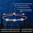 thumbnail image 2 of Gem Stone King 1.97 Ct Peach Morganite E-F Lab Grown Diamond 18K Rose Gold Plated Silver Bracelet for Women, 2 of 5