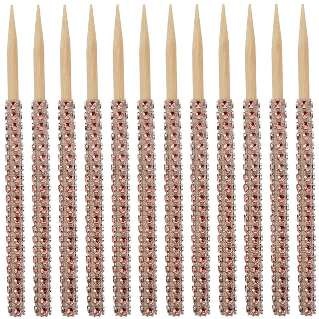 Shisuyan Multipurpose Decorative Apples Sticks Rose Gold Wood 32Pack