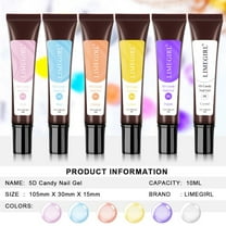 FSTDelivery Nail Stuff for Beginners, Hose Three-dimensional Nail Glue Candy Macaron Jelly Wash-frees Gel Manicure, DIY Nails at Home, Nail Supplies, Christmas Birthday Gifts for Women