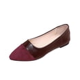 thumbnail image 2 of Ladies 2026 Summer Flat Shoes Solid Color Retro Low Cut Soft Sole Slip On Lightweight Cushioned Orthopedic Arch Support Wide Toe Box Comfort Walking Daily Footwear Red 43, 2 of 9