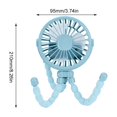thumbnail image 2 of Ventilador portátil de mano con trípode Flexible, miniventilador de refrigeración para escritorio, ajuste de 3 velocidades, pequeño ventilador Personal para cochecito de bebé y estudiante, 2 of 6