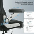 thumbnail image 2 of Big and Tall Office Chair 500 lbs, Ergonomic Desk Chair with 3D Flip up Arms, High Back Mesh Executive Computer Chair, Adjustable Headrest Lumbar Support, Black, 2 of 9