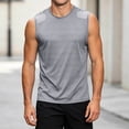 thumbnail image 6 of YLSDY Men's Mesh Panel Quick Dry Tank Top, Ventilated Athletic Sleeveless Shirt for High-Intensity Workouts Gray M, 6 of 8