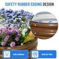 thumbnail image 6 of SnugNiture Raised Garden Bed Outdoor,  17" Tall 3-Pack 2x2 ft Galvanized Steel Garden Boxes for Vegetables, Herbs, Flowers, Brown, 6 of 12