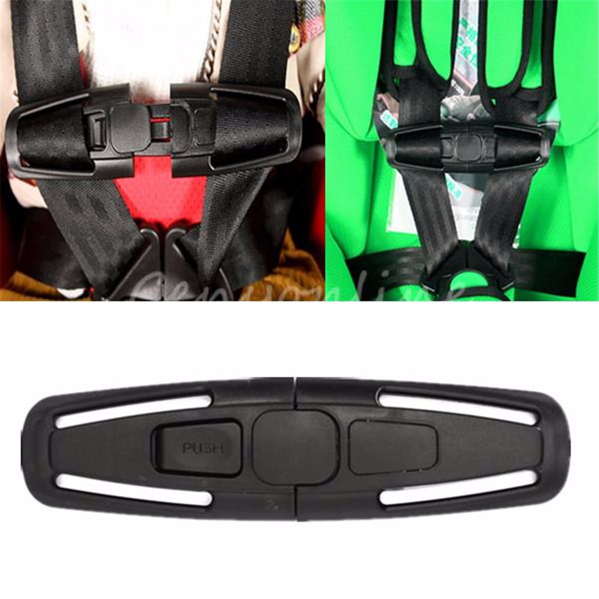 2 Pack Car Seat Chest Harness Clip and Car Seat Safety Belt Clip Buckle for Baby Safety 